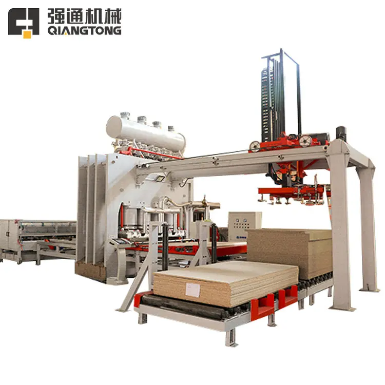 6*12feet full automatic hot press line in Wuxi for mdf hdf particle board plywood production