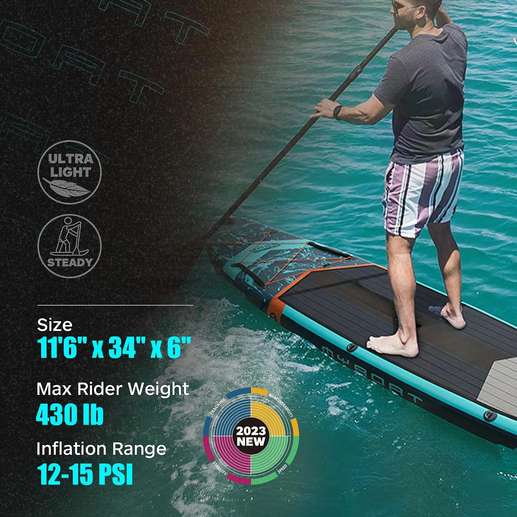 High Quality OEM Inflatable Stand Up Sup Paddle Board Water Surfing Paddle Board with motor