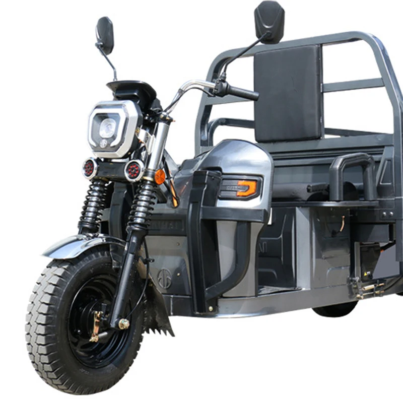 800w-1000w three-wheel electric vehicle factory pull cargo self-unloading open type carrying goods electric tricycle