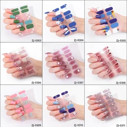 Custom Vegan Wholesale 14 Nail Foil Wraps Cute Luxury Nail Art Sticker Polish Design New Year 2023 Nail Color Strips