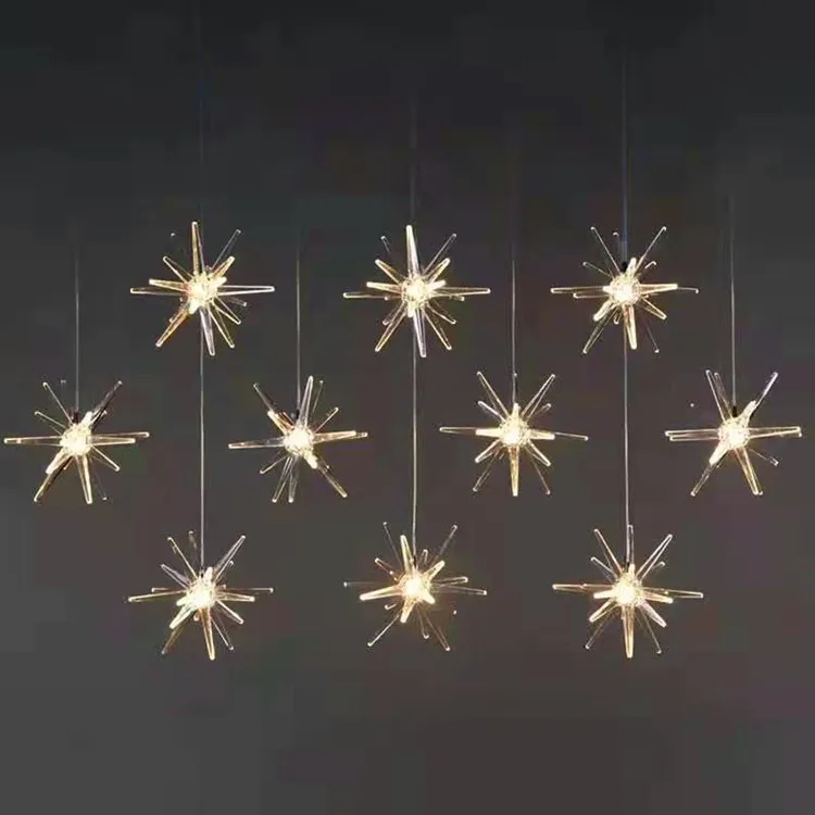 10heads Acrylic sea urchin chandelier arrangement urchin lights wedding stage wedding chandelier ceiling lights for wedding