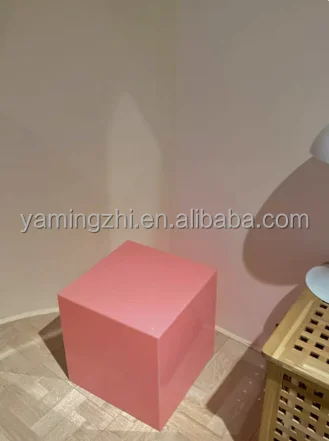 Rectangular acrylic coffee table combination macaroon square edge design exhibition table simple bedside table