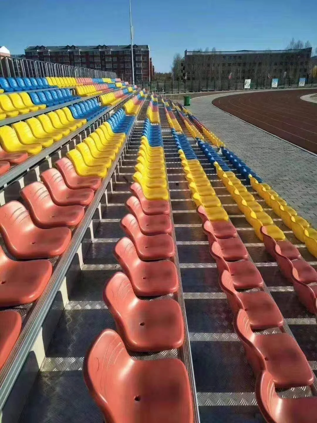 Factory Direct Sale Scaffolding Grandstand Plastic Bleacher Chair Grandstand Stadium Seats