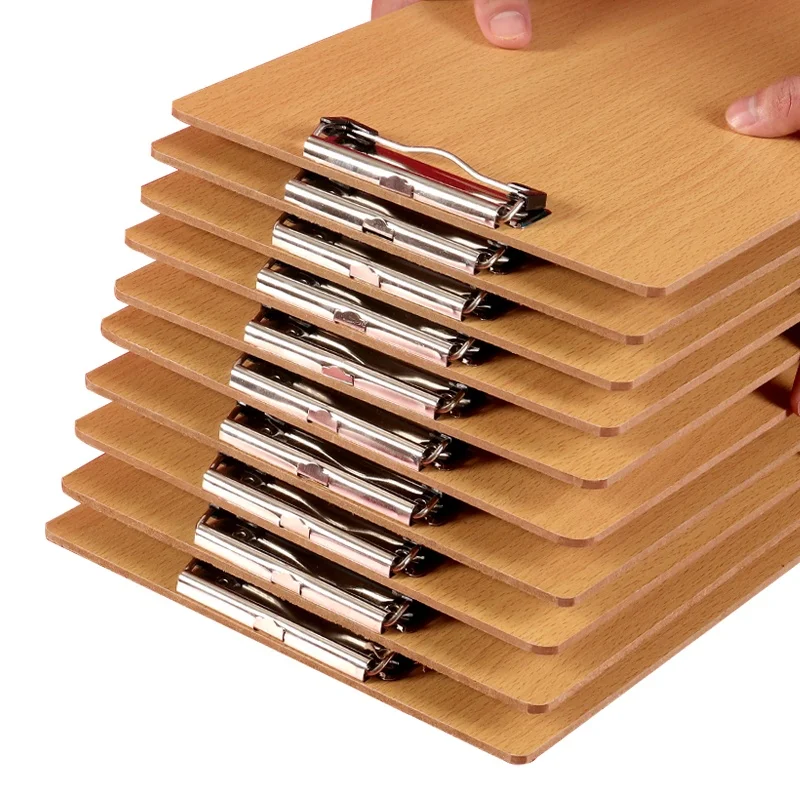 Folders Custom Logo Sturdy A4 A5 Brown Color MDF Clipboard with Hanging Hook