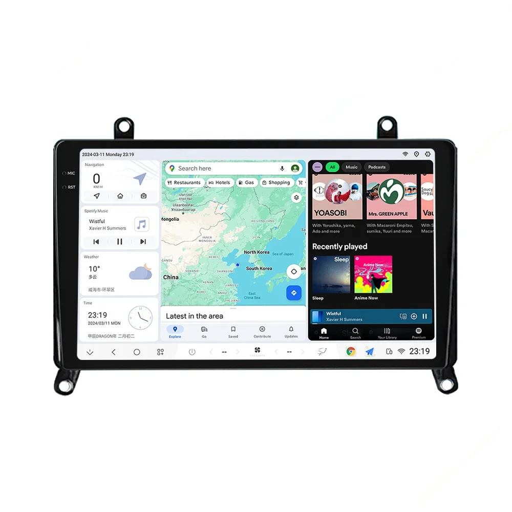 Navifly 2K 2DIN DUDU7 car stereo audio auto electronics dvd player QLED 4g for Toyota Hiace H300 6 GranAce 2019 2020 2021 2022