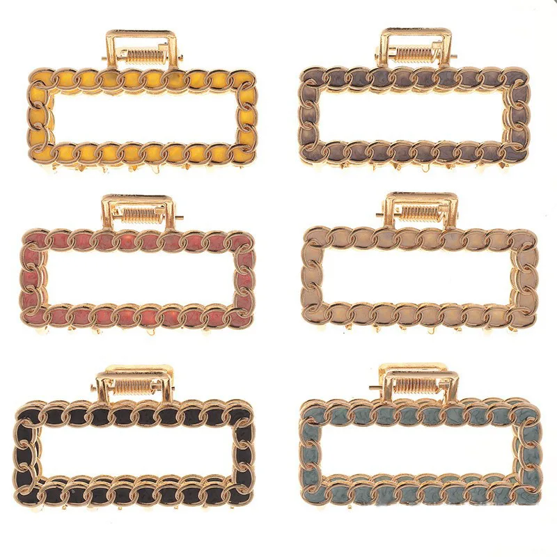 Hot Selling metal hair clip for women wholesale hair claw clips Creative hollow metal hair clip for women