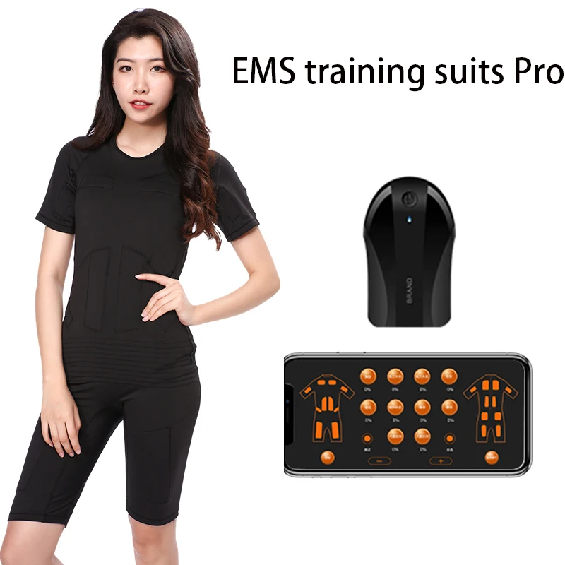 Home Body Sculpting Equipment USB Recharging EMS Fitness Training Wireless Controller with Suit Clothing