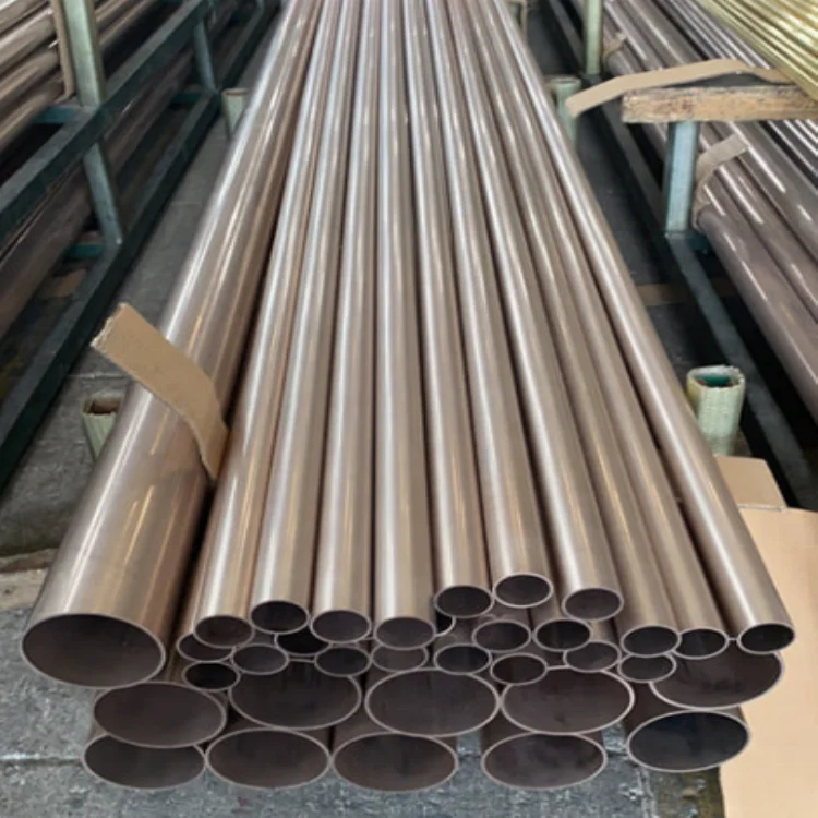 6063 Silver Extruded Aluminium Profile Anodize Large Diameter Color  Round Tube Customized Aluminum Pipe Aluminum