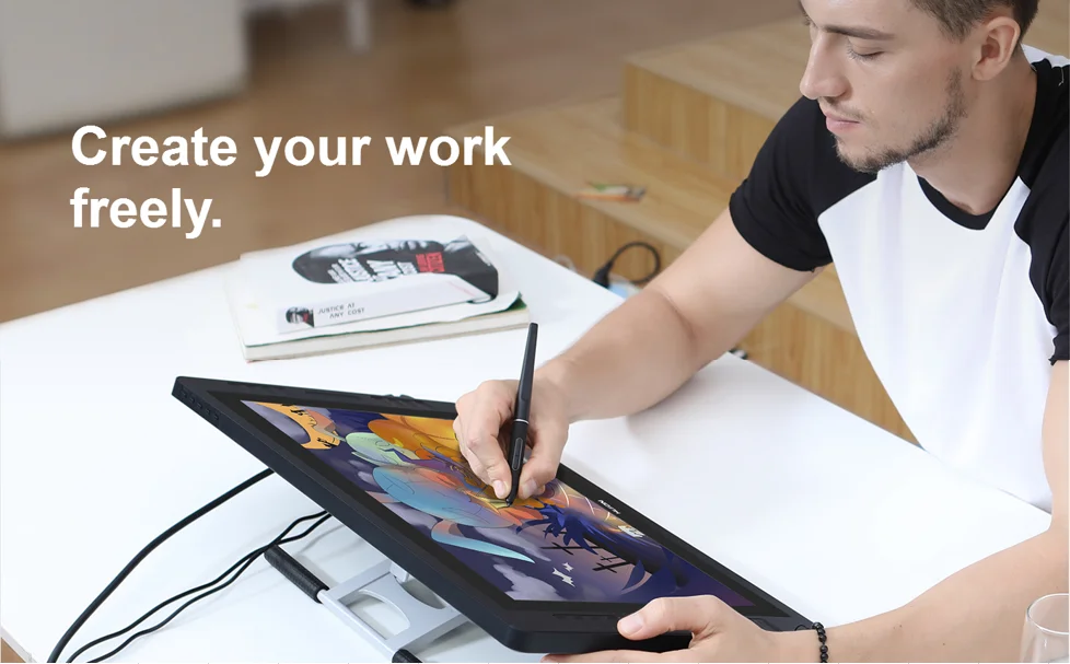 Электронный новый выпуск продуктов HUION GT1901 8192 уровень давления графический планшет монитор с наклоном