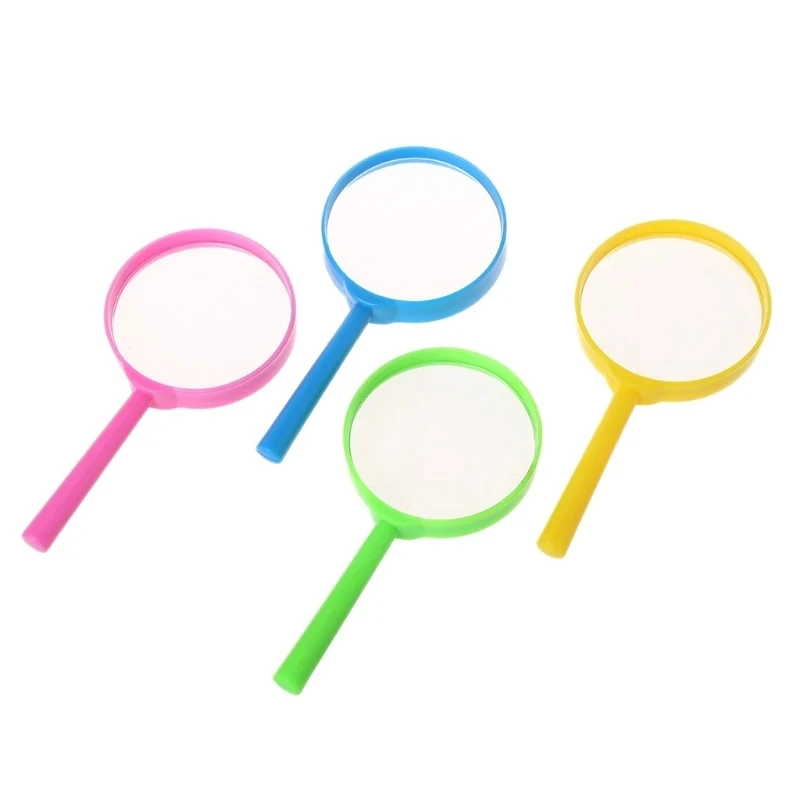 Plastic Magnifier High-Grade Optical Lens Magnifying Glass Reading Plastic Magnifying Glass for Child Multicolor