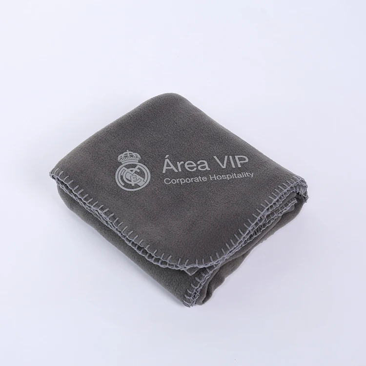 Factory price  custom printed portable picnic mat polar fleece blanket with logo