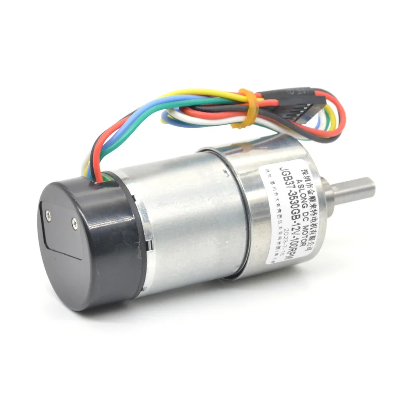 Eccentric shaft output DC motor JGB37-3530GB 12V 37mm high torque micro DC reduction motor with encoder micro motors