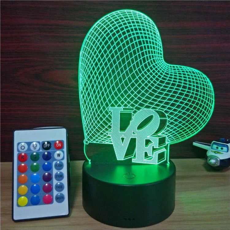 Оптовая продажа с фабрики, персональный 3D ночник с иллюзией, детский ночник на заказ
