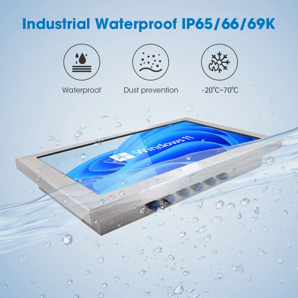 21.5 inch FHD Waterproof ip65 66 67 68 industrial all in one touch panel pc computer