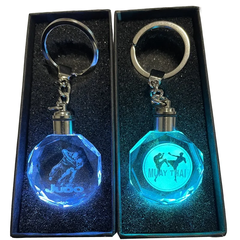 Manufacture Personalized Korean Boxing Judo Kungfu Taekwondo Hard Enamel Key chains Keyrings Pendant Custom Keychain
