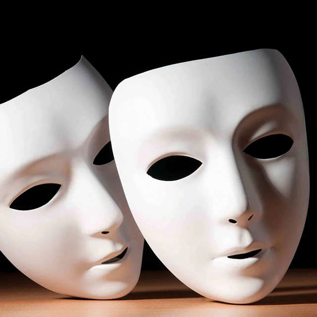 OEM custom home decor children white bisque items DIY halloween-party-masks unpainted italian ceramic-mask