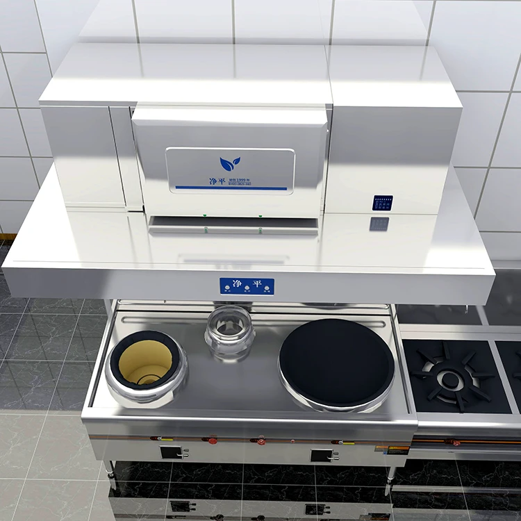 JINGPING Integrated Commercial Range Hood Ventless Commercial Recirculating Kitchen Hood