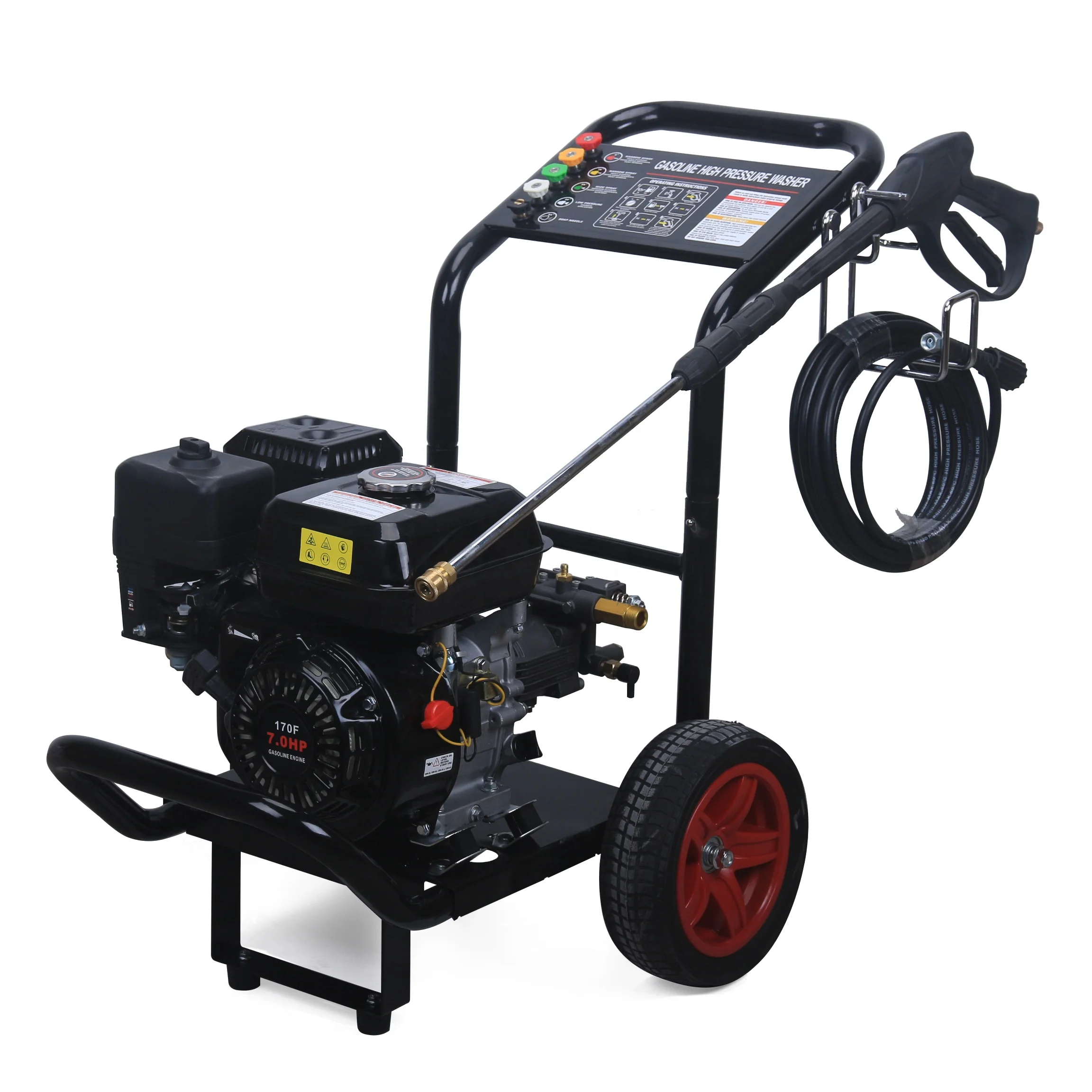 Bison New Design 170 Bar 2600 Psi 6.5Hp Car Cleaning Machine Gasoline High Pressure Washer For Car Cleaning