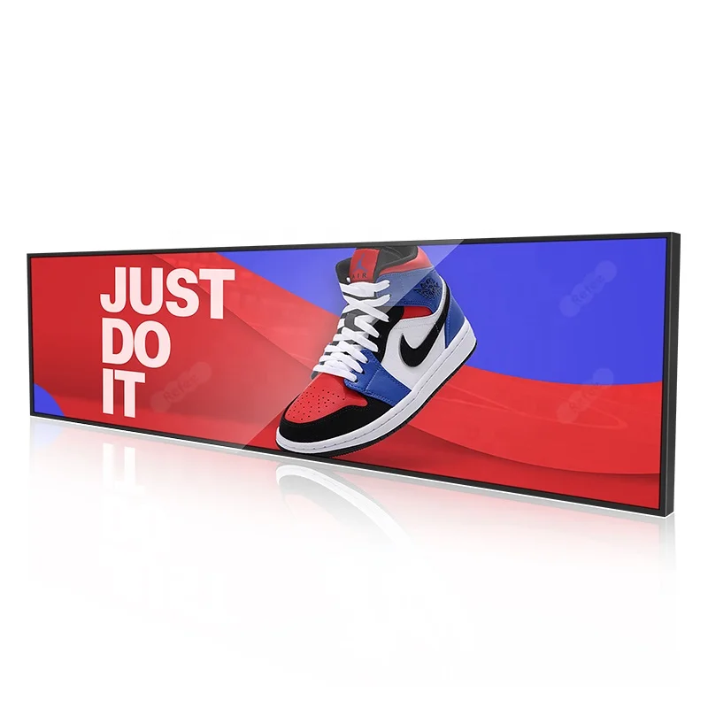 OEM Stretched Bar LCD Display Digital Shelf Edge Strip Screen 4K Monitor Android Panel Sign Ultra Wide Shop Advertising Signage