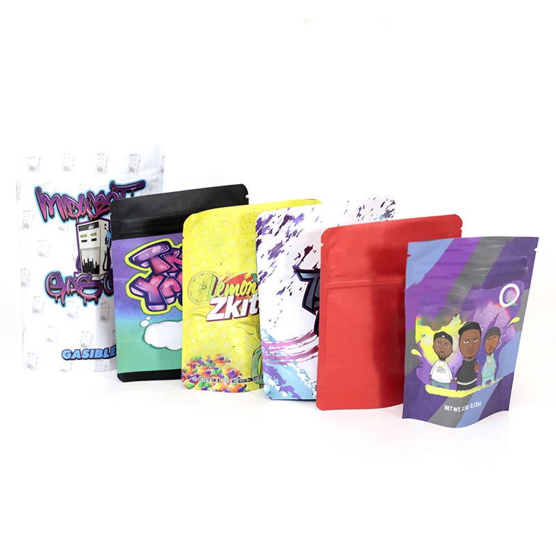 Reclosable Food Grade Safe Plastic Locking Bag with Tear Notches Pouch Customised Self Sealing Aluminum Foil Snack Package Bags