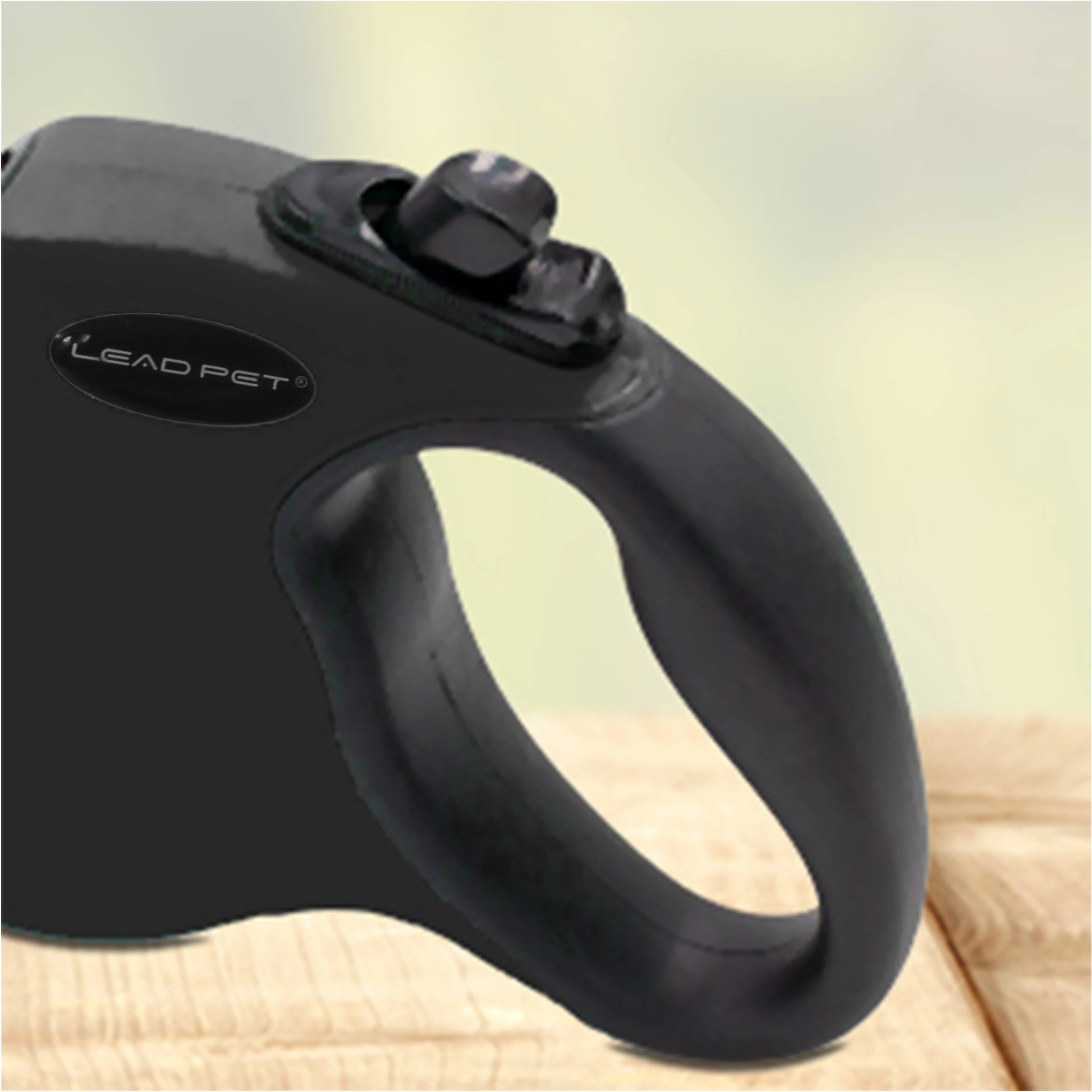 LEAD PET Retractable Dog Leash Anti-Slip Handle 16 ft Strong Nylon Reflective Tape One Handed Brake and Lock with Futuro Collar