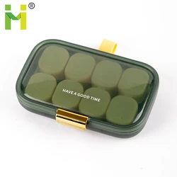 Logo pill storage box container organizer case wholesale pp travel pocket pill box
