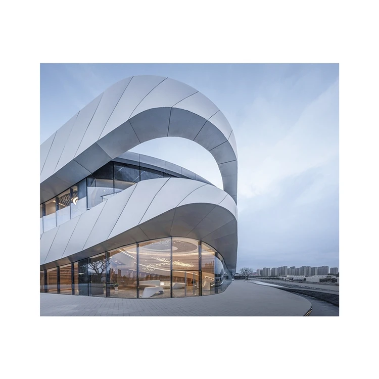 Outdoor Art Building Curved Aluminum Decorative Metal Facade Cladding 3d Aluminum Solid Board