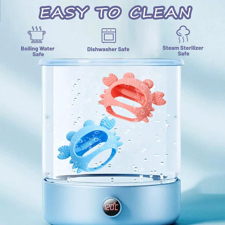 Baby Mitten Silicone Teether for Soothing Teething Pain Relief, Baby Chew Toys