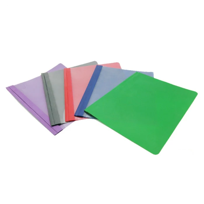 Customized design a4 plastic portfolio poly folder PP 3 prongs pocket folder with 2 pocket