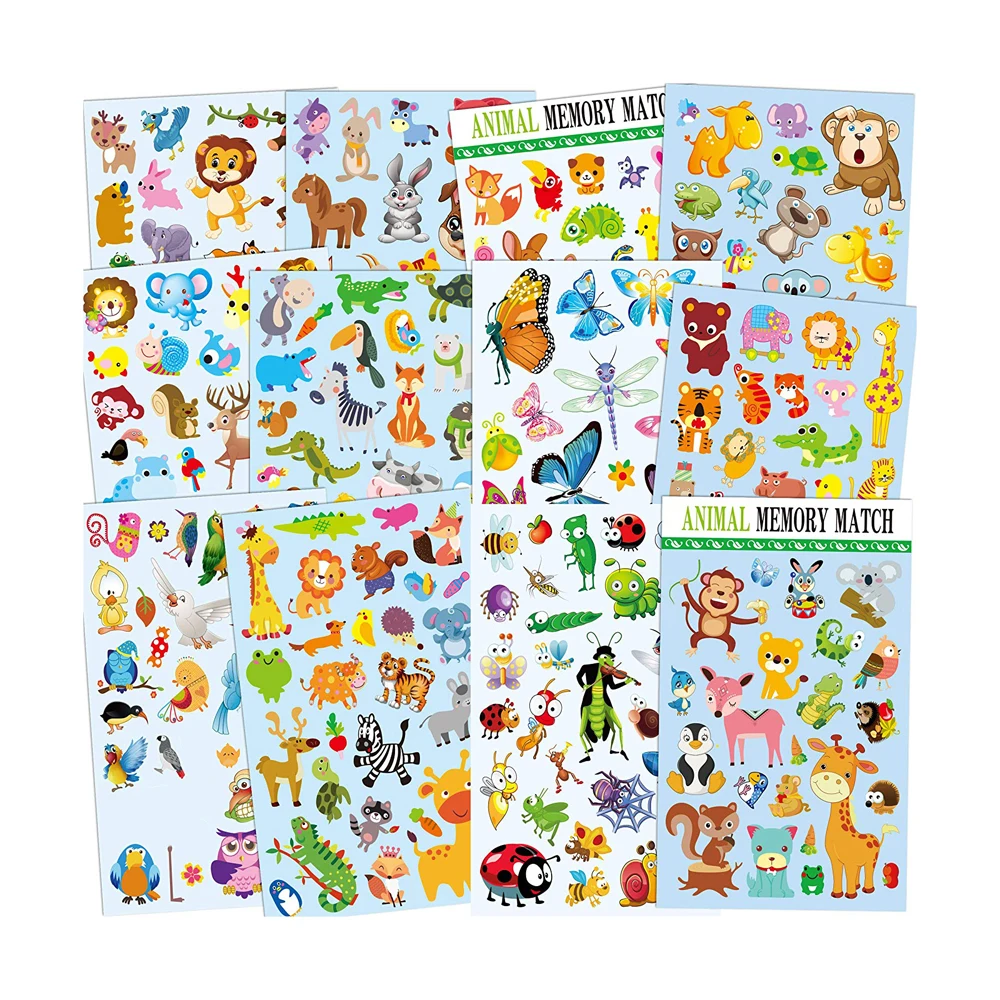 Personality Children Eco-Friendly Cartoon Cute Animal Kiss Cut Sticker