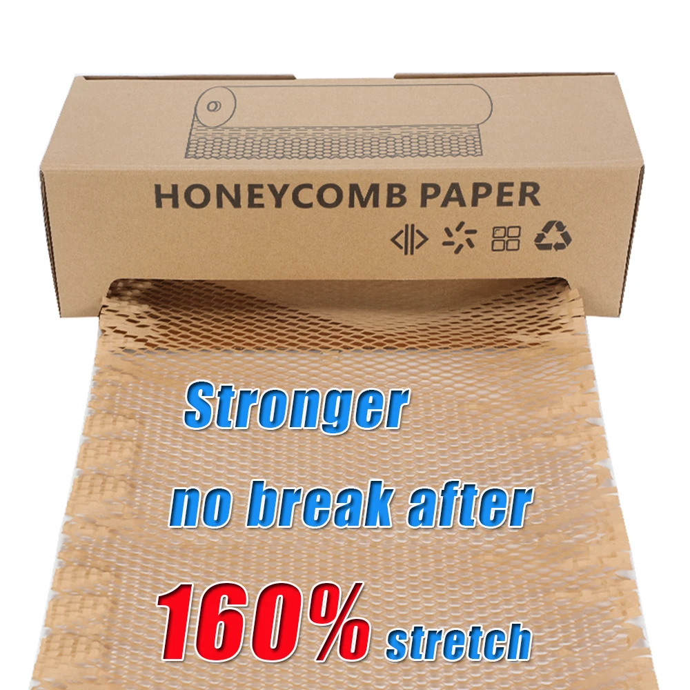 Eco-Friendly Recyclable Cushioning Wrapping Craft Paper Dispenser Corrugated Packaging Kraft Paper Roll With Shipping Boxes