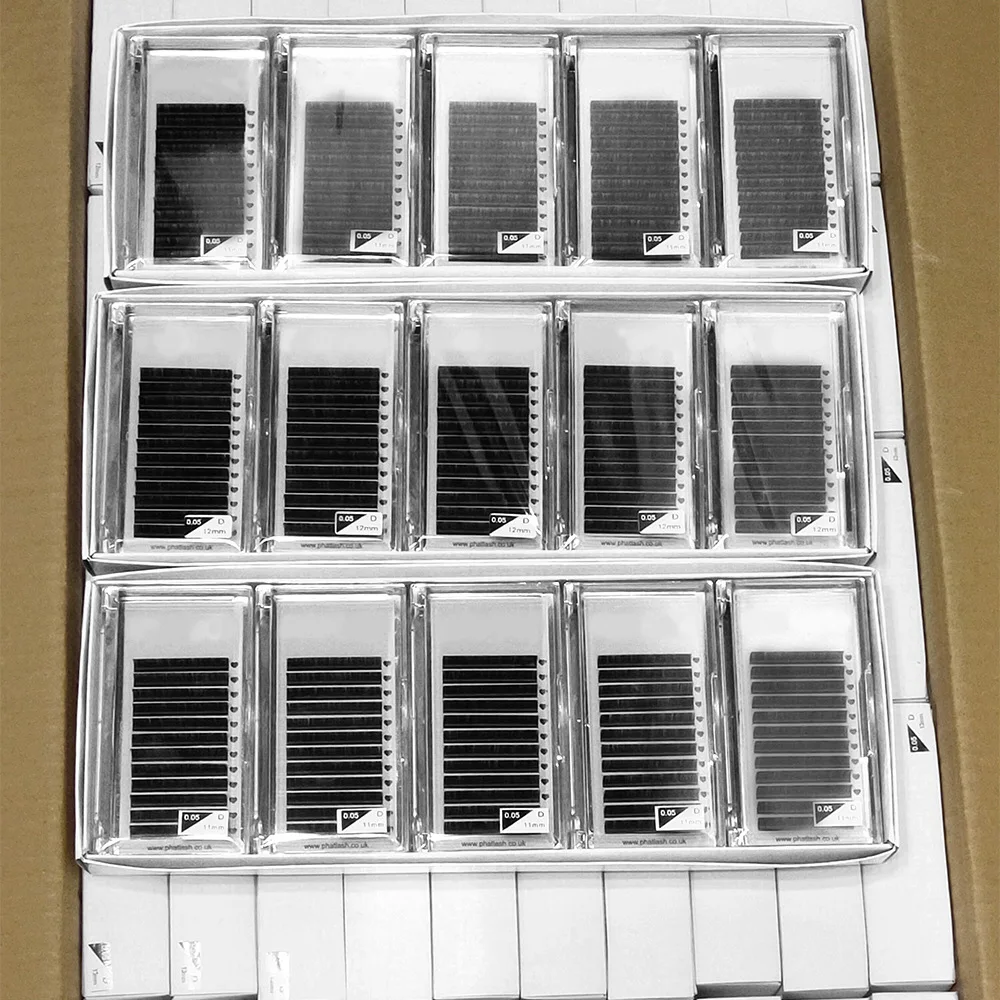 Vendor Korea fiber Lash Extensions Volume Easy Fan Eyelash Extension Lash Trays Volume Eyelash Easy Fan Extension