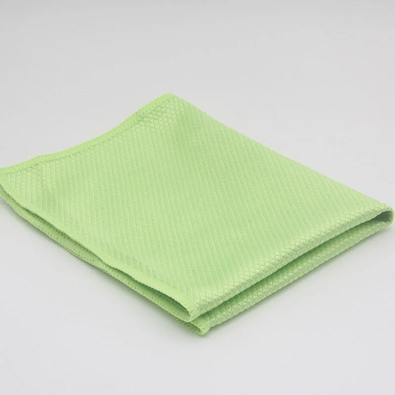 Shiny fish scale cloth glass cleaning cloth custom Logo microfiber window cleaning cloth