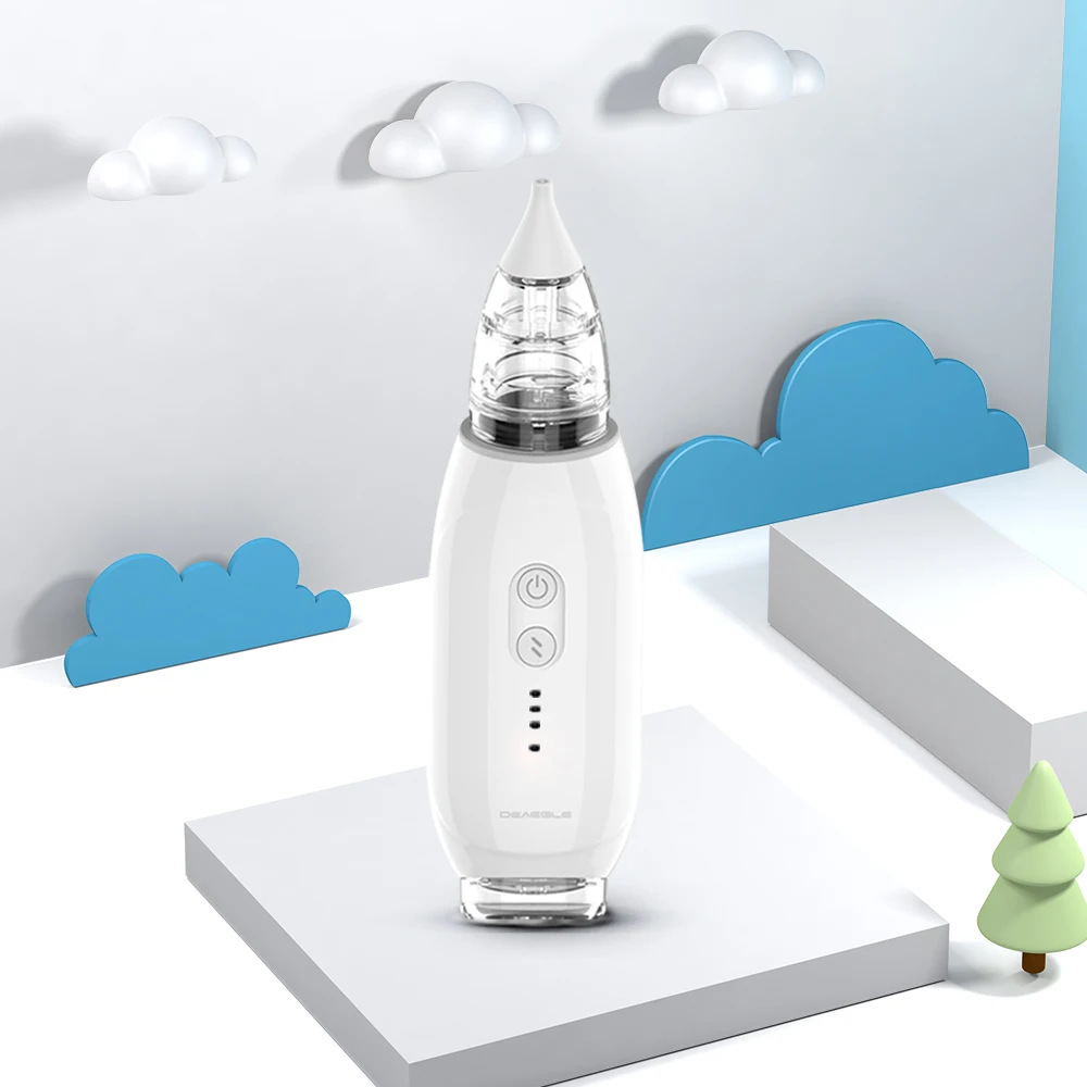 Infant nasal cleaning and nursing electric nasal aspirator has low noise and soft suction head