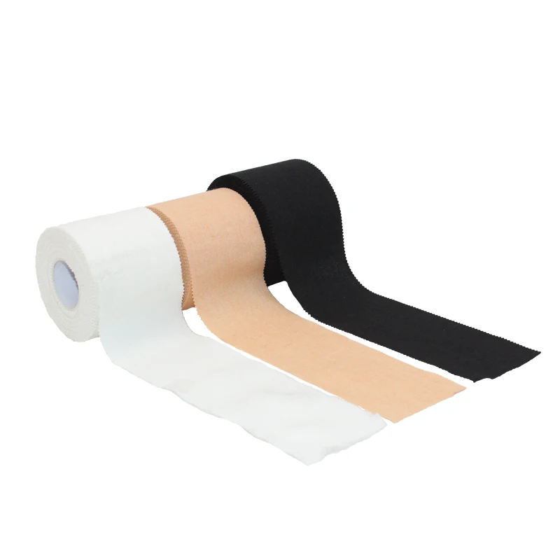 5cm*9.1m good viscosity cotton breathable medical hand tear white sport tape