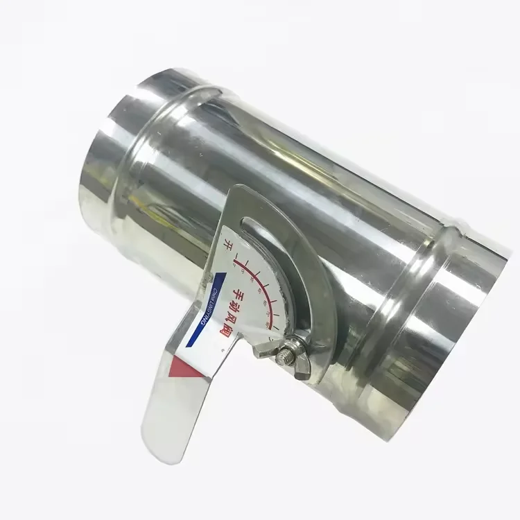 Factory supply manual stainless steel Airtight damper Adjustable single blade Round Air Volume Control Duct Damper for Hvac