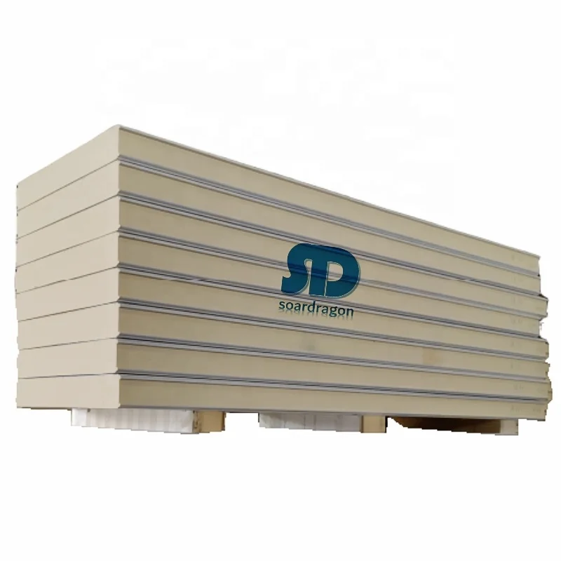 Soardragon 100mm Insulated Metal PIR Wall Pu Roof Panel Poliuretan Polyurethane Sandwich Panel Cold Room Panels
