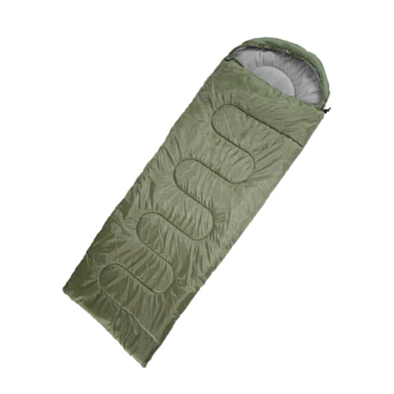 Dropshipping Adult Outdoor Camping Envelope Sleeping Bag With Hood Lightweight and Portable Tent Warm Sleeping Bag