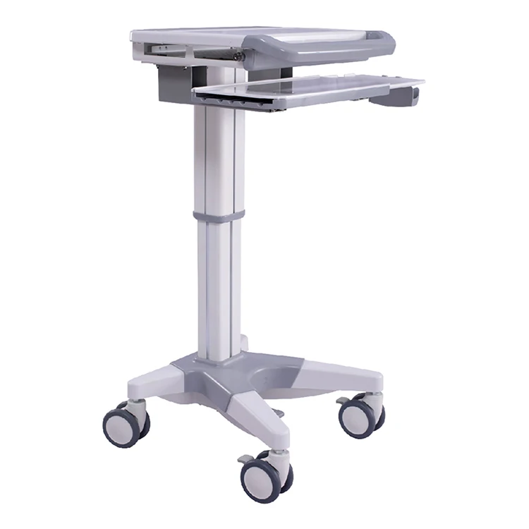 Flexible Rolling Computer Cart Compact Mobile Computer Cart Durable Computer Cart On Wheels For Healthcare Applications
