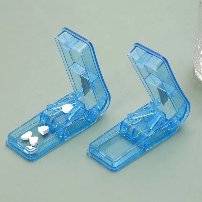 Cheaper Price Convenience Medical Pill Splitter Tablet Cutter With Pill Box Colorful Pill Cutter