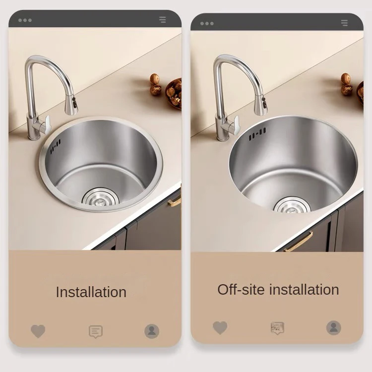 SS 304 Stainless Steel Home Bar Basin Rectangular Undermount Single Bowl Sink Mini Small Kitchen Sinks