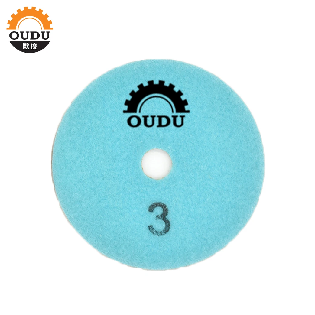 4Inch 7Step Grit 30#-5000# Diamond Polishing Pad 100mm Wet And Dry Flexible Resin A-Class Good Quality For Stone Floor Polishing