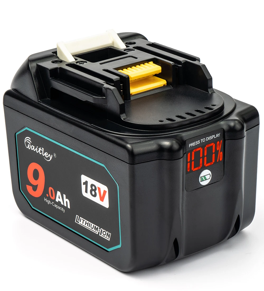 Waitley 20V 18V 9.0Ah  9000mAh Lithium-Ion Battery for Juego Makita Combo kit BL1830 BL1840 BL1850 BL1860 1890