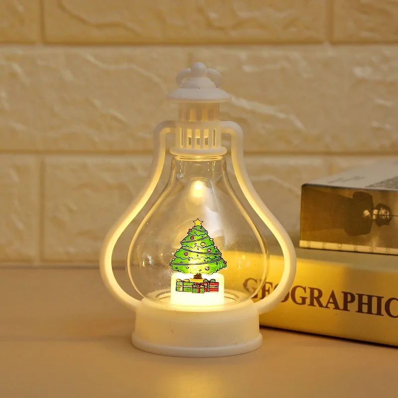 2023 Christmas Decorations New Led Small Oil Lamp Christmas Lantern Decoration Xmas Portable Light Christmas Ornaments
