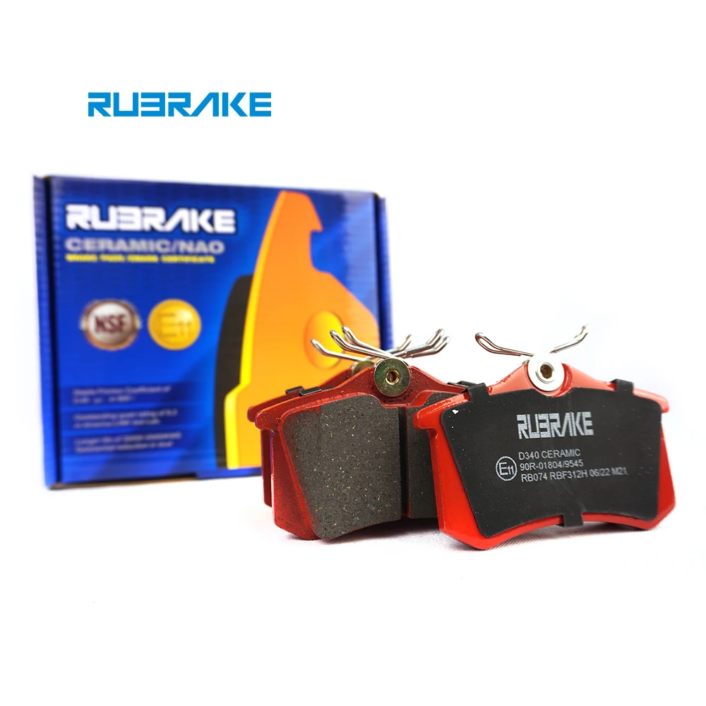 RUBRAKE China factory supply wholesale D340 OEM auto part ceramic brake pads for hyundai