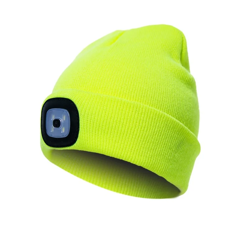 LED Wool Hat LED Lamp Knitted Hat Winter Night Fishing Light Illuminated Hat