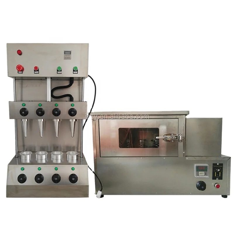 High Quality Stainless Steel Automatic Sugar Cone Sweet Drum Pizza Making Machine/Four Head Ice Cream Cone Forming Machine
