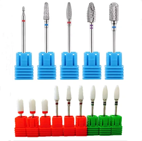 Smooth Round Gold Coated Tungsten Rotary Carbide Nail Drill Bit for Nail Drill