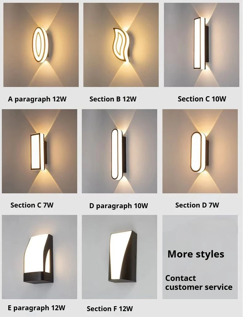 Wall light outdoor new geometric shape courtyard exterior wall aisle light  Facade lighting Wall Lamps Outside