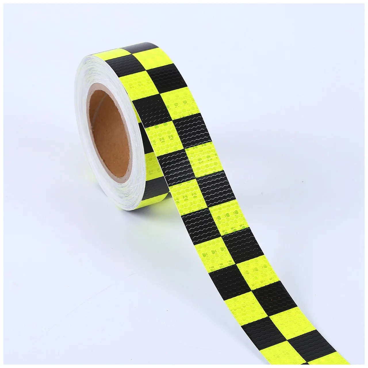  PVC Yellow Black Reflective Tape Checked Safety reflective truck